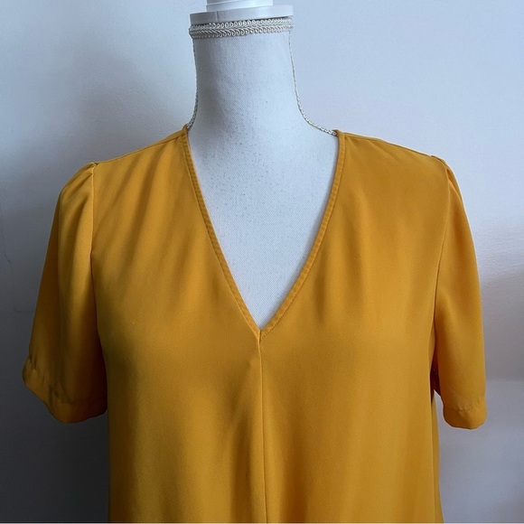 Madewell • Tungsten Glow Yellow Novel Tie Front Blouse - Picture 7 of 11